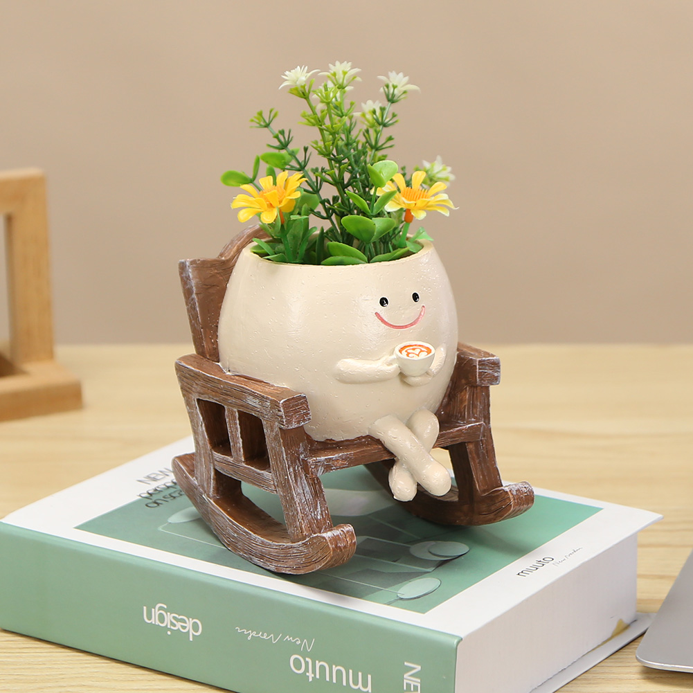 Japanese Garden Bonsai - Jardinière de visage de sourire de
