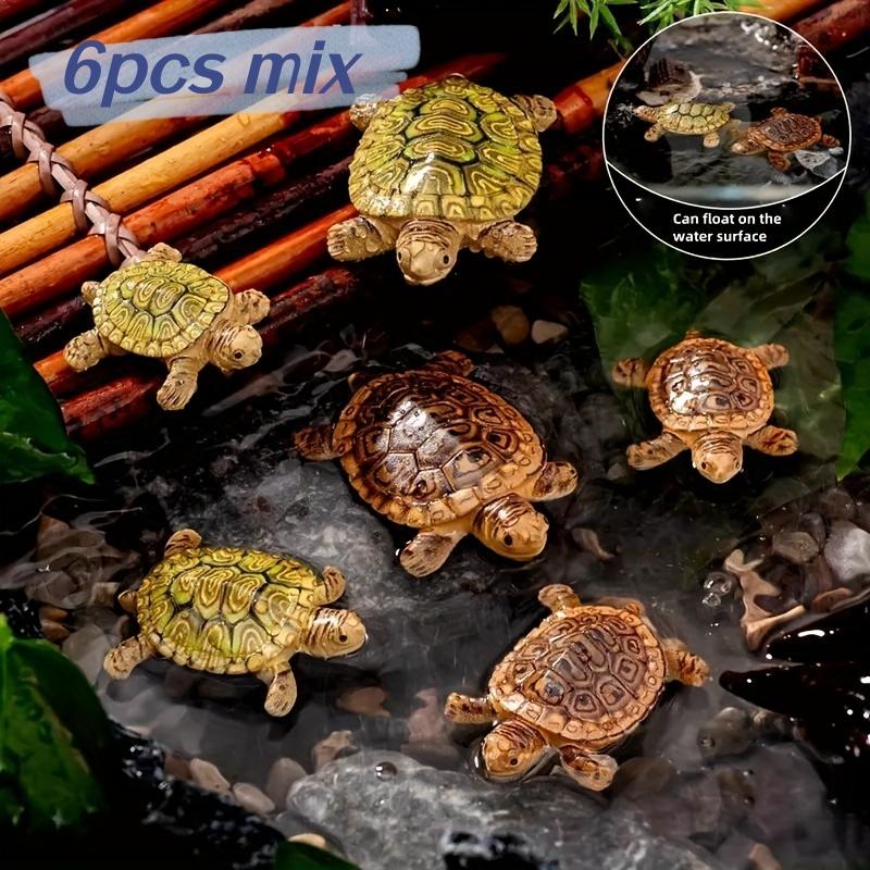 Bonsai Garden With Pond - 6 mini-statues de tortues pour la