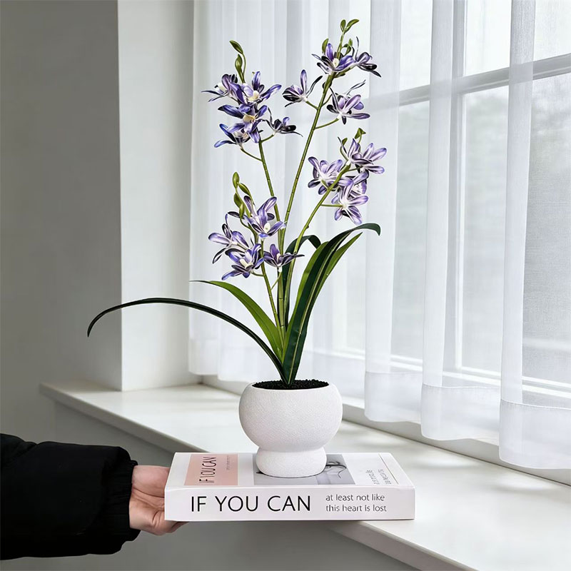 Bonsai Garden With Sand - Pot de sable noir orchidée sautante,