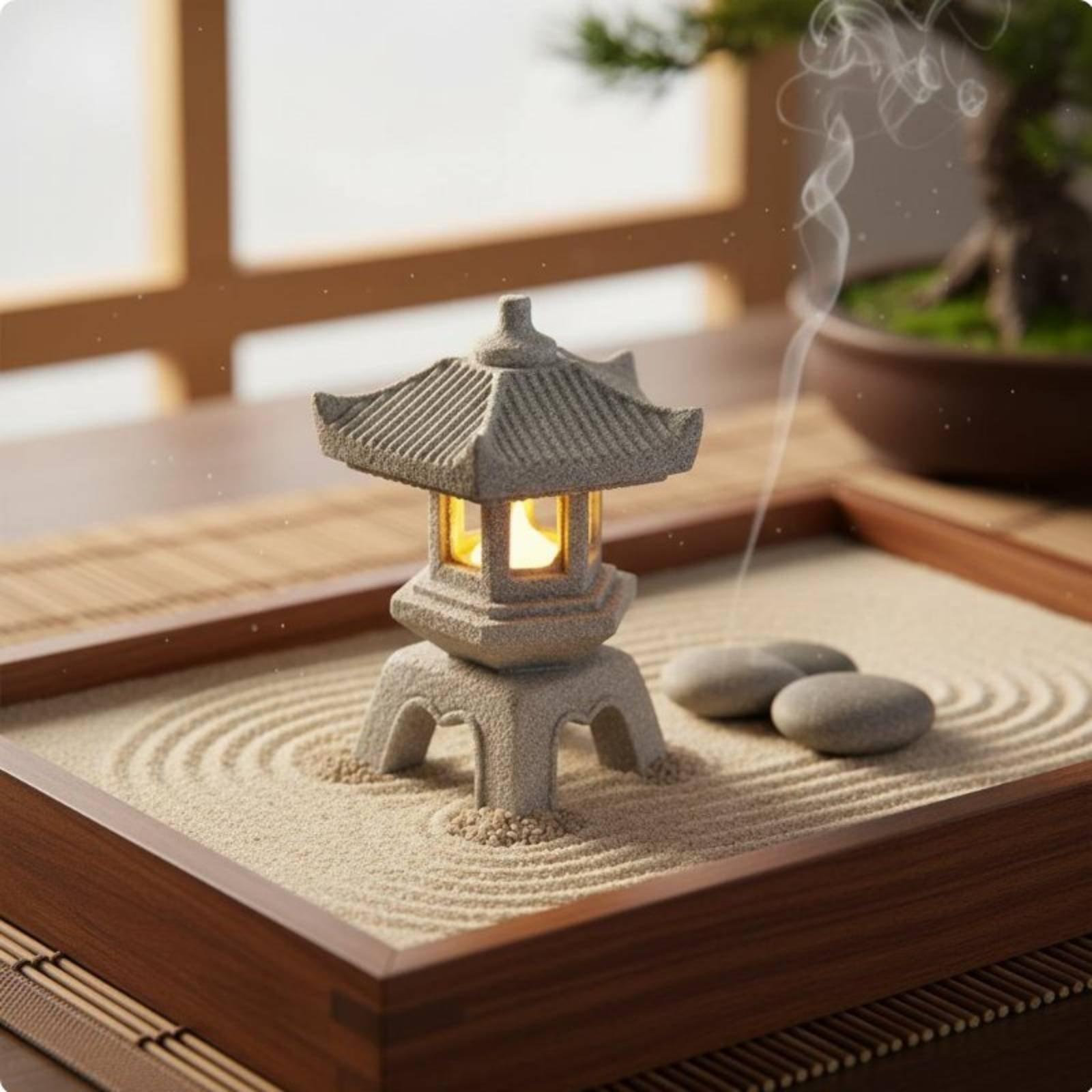 Lanterne miniature en pierre,  - Japanese Garden Bonsai avis et prix