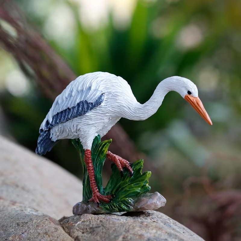 Mini Statue de Grue d'Aigrette - Bonsai Garden With Pond avis et prix