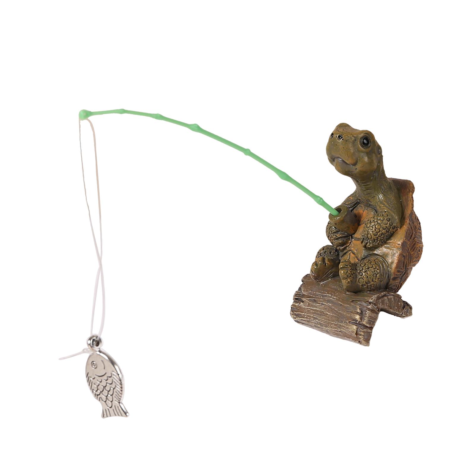 Statue de tortue de pêche en r - Bonsai Garden With Pond avis et prix