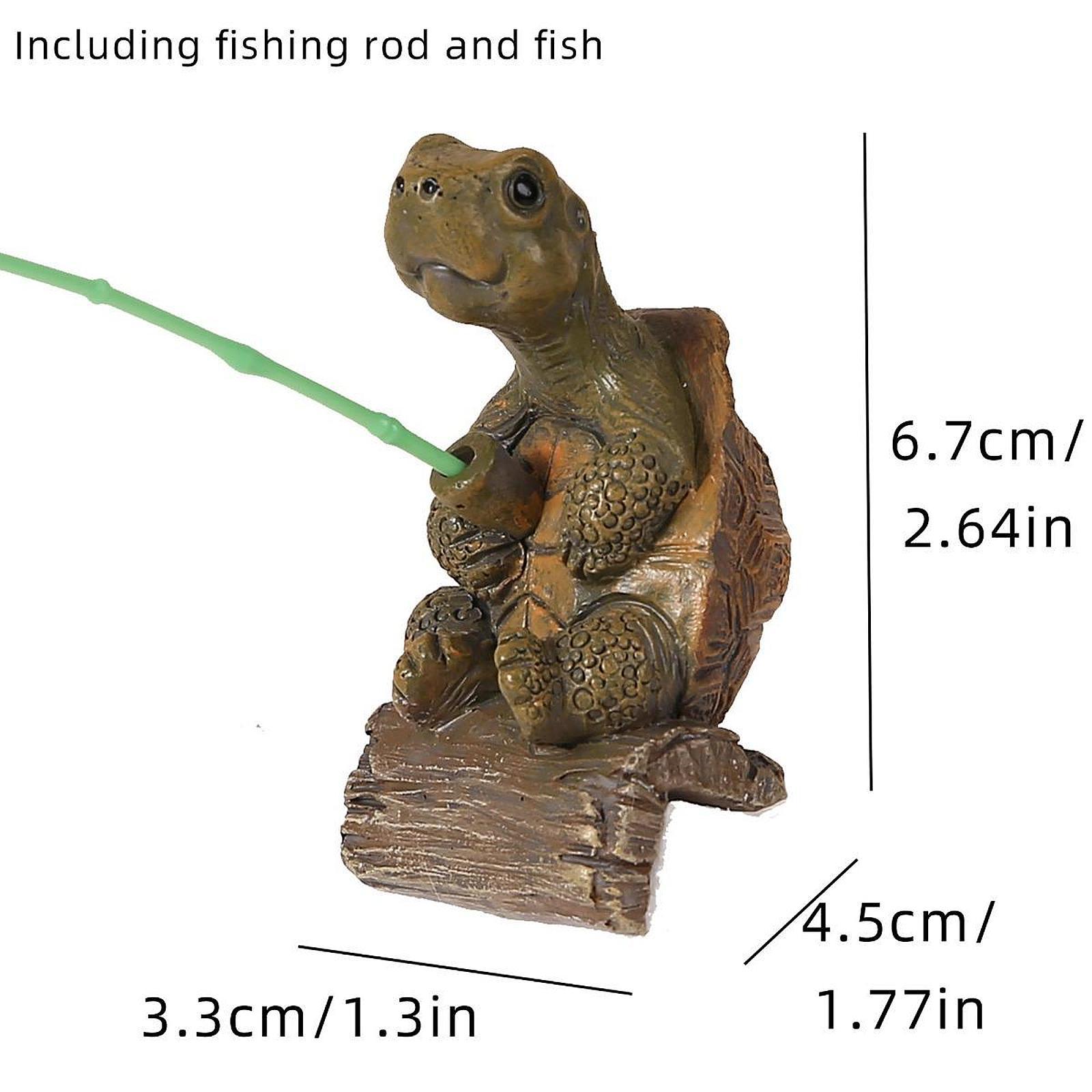 Statue de tortue de pêche en r - Bonsai Garden With Pond avis et prix