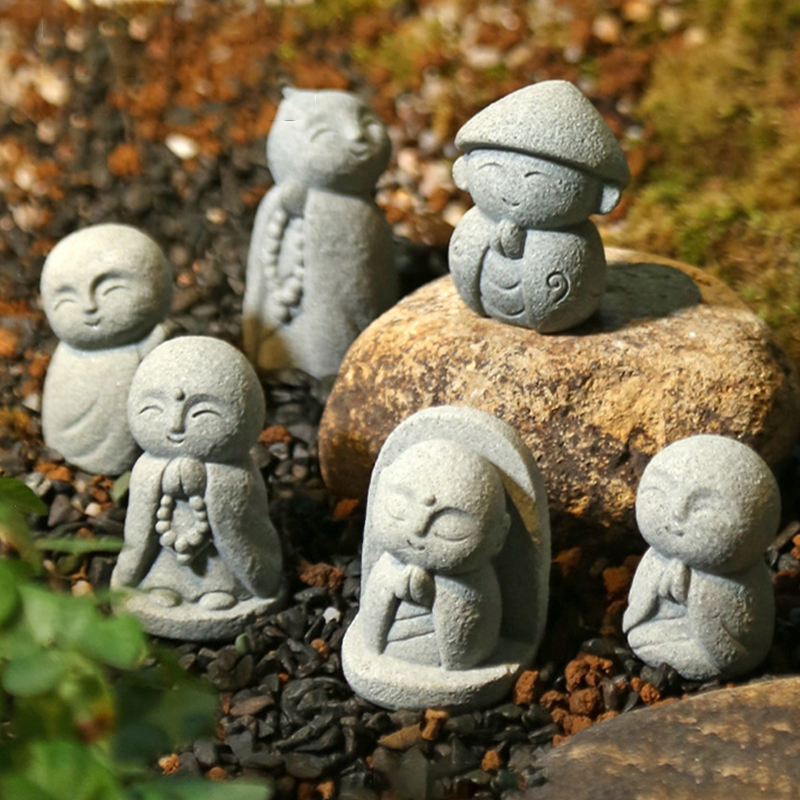 Jolies figurines de Jizo, scul - Japanese Garden Bonsai avis et prix
